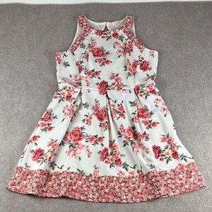 Rewind Floral Rose Print Cottagecore Boho Sleeveless Keyhole Neck Dress Size XXL